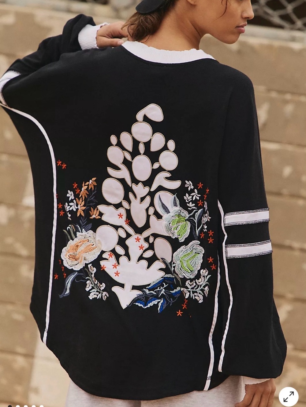 Free People Rugby Ready Logo Layer. NWT. Piano floral